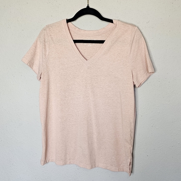 Mudd Womens Pink Short Sleeve V Neck Roadtrip‎ Tee Shirt Size M Medium - Picture 1 of 9